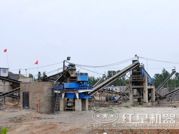 河北建筑垃圾制砂生產(chǎn)現(xiàn)場(chǎng)