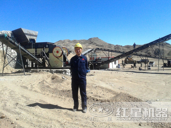 600×750顎破生產(chǎn)線現(xiàn)場(chǎng)