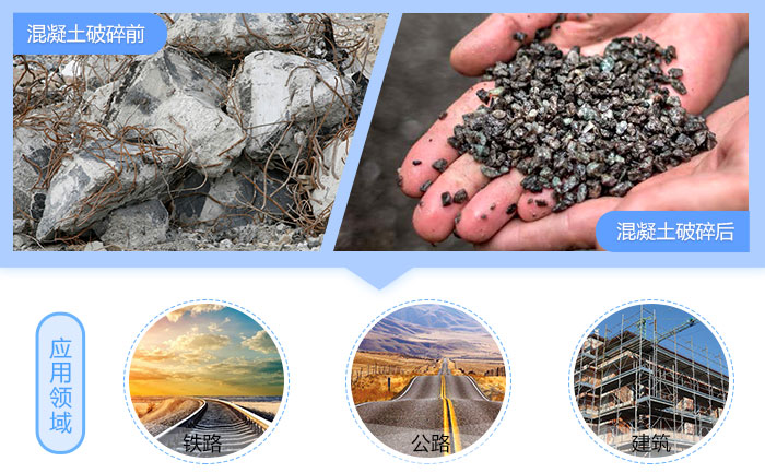 建筑垃圾破碎前后 建筑垃圾破碎前后