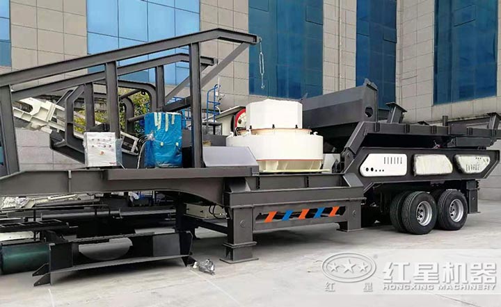 移動式制砂機可直接開到作業(yè)場地，方便作業(yè)